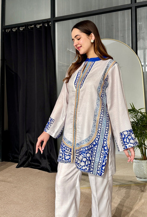 Mist And Sky Pakistani Kurta Set